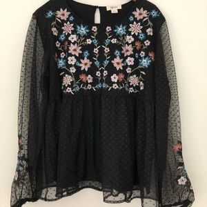 Embroidered top